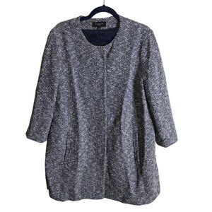 Talbots Tweed Hidden Snap Closure Fully Lined Pocket Coat Plussize Size 1X